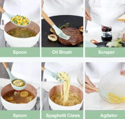 Conjunto de Utensílios de Cozinha – 11 Peças de Silicone