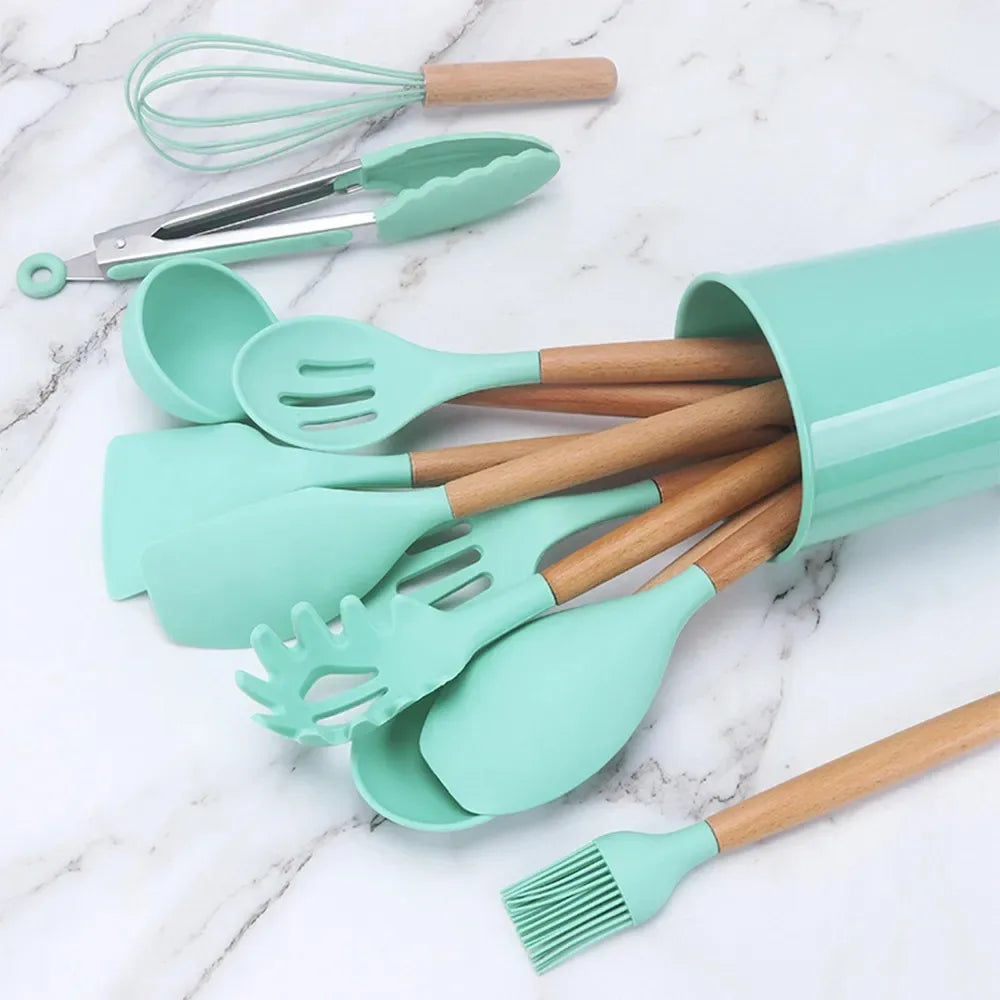 Conjunto de Utensílios de Cozinha – 11 Peças de Silicone