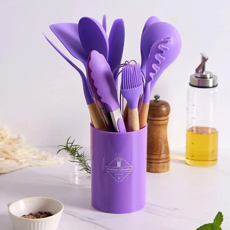 Conjunto de Utensílios de Cozinha – 11 Peças de Silicone