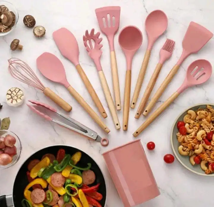 Conjunto de Utensílios de Cozinha – 11 Peças de Silicone