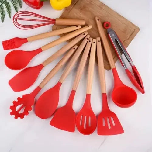 Conjunto de Utensílios de Cozinha – 11 Peças de Silicone