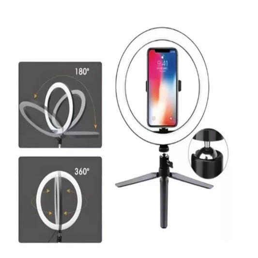 Ring Light 20cm com Tripé de Mesa