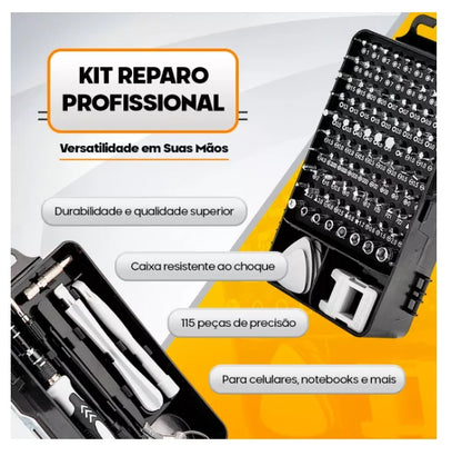Kit de Ferramentas de Precisão 115 em 1