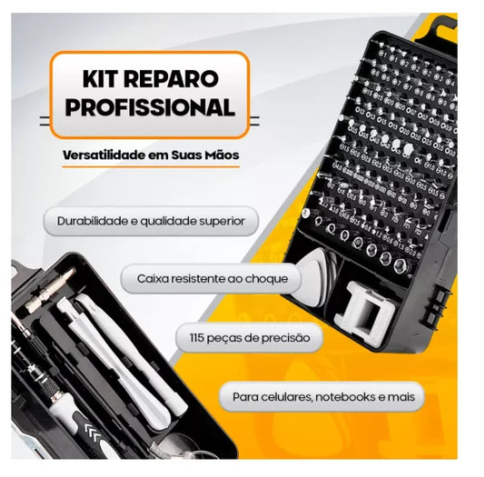 Kit de Ferramentas de Precisão 115 em 1
