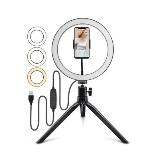 Ring Light 20cm com Tripé de Mesa
