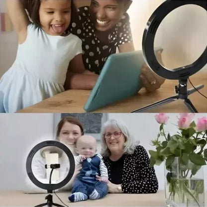 Ring Light 20cm com Tripé de Mesa
