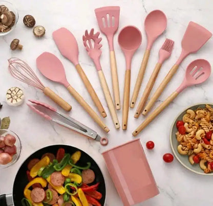 Conjunto de Utensílios de Cozinha – 11 Peças de Silicone