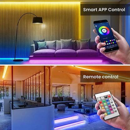 Fita LED RGB 5050 Bluetooth com Controle APP