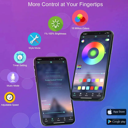 Fita LED RGB 5050 Bluetooth com Controle APP