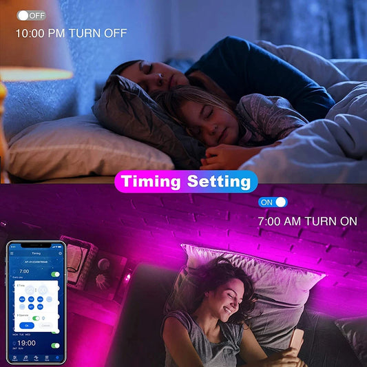 Fita LED RGB 5050 Bluetooth com Controle APP