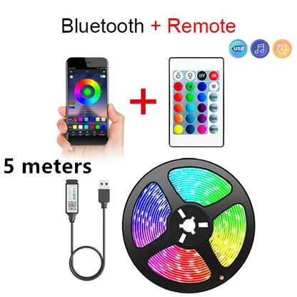Fita LED RGB 5050 Bluetooth com Controle APP