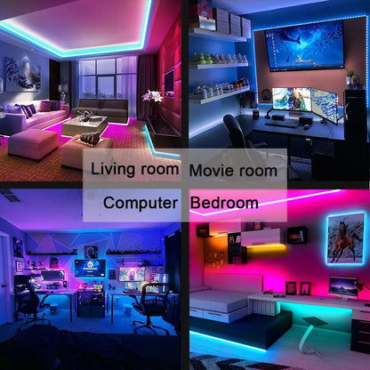 Fita LED RGB 5050 Bluetooth com Controle APP