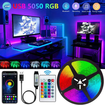Fita LED RGB 5050 Bluetooth com Controle APP