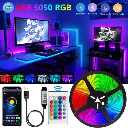Fita LED RGB 5050 Bluetooth com Controle APP