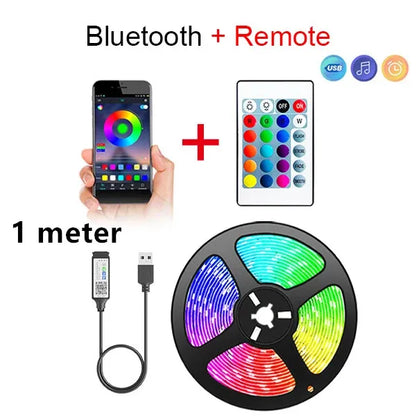 Fita LED RGB 5050 Bluetooth com Controle APP